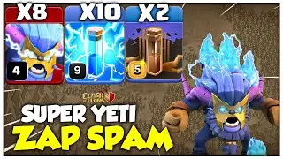 EASY!! Th14 Zap Spell Super Yeti Attack Strategy | Th14 Super Yeti Attack - Clash of Clans