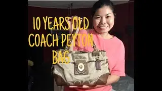 10 YEARS OLD COACH PEYTON KHAKI/NUTMEG Brown Signature Bag Carry All || REVIEW