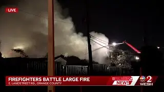 Fire crews respond to large blaze at Orange County recycling plant