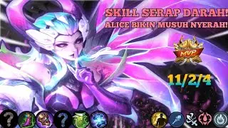 GAMEPLAY ALICE PEMULA - MVP DENGAN BUILD TERBARU #alicemobilelegends #alicegameplay #mlbbidcreator