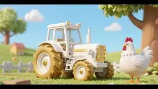 Tractor and Chicken Learn White and Gold 🚜🐔🌟 | Color Song for Kids | Fun Farm Nursery Rhyme