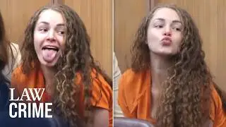 OnlyFans Model Puckers, Sticks Out Tongue Before Court Hearing