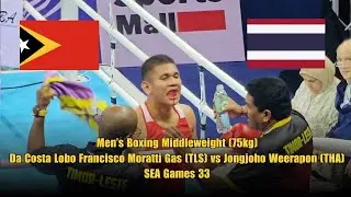 Men&rsquo;sBoxingMiddleweight (75kg): Da Costa Lobo Francisco Moratti Gas (TLS) vs Jongjoho Weerapon (THA)