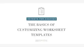 The Basics of Customizing Worksheet Templates in Keynote