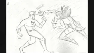 Daredevil vs. Elektra storyboard animatic