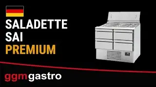 Saladette PREMIUM PLUS - 978mm - 2 T&uuml;ren - Einlass f&uuml;r GN-Beh&auml;lter - SAI107M - GGM Gastro