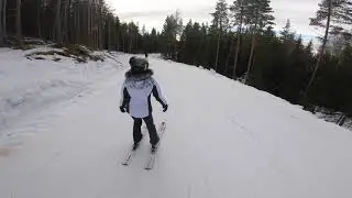 Skiing in Romme Alpin: Gruvvägen - Nordpassagen - Dalvägen - Lätta löpet