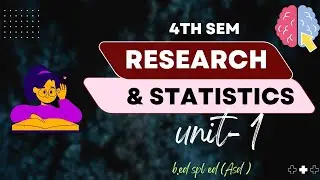Unit-1 Research and statistics | b.ed spl ed #asd #exampreparation #4sem #osmania_university #notes