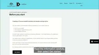 Create a digital Commonwealth statutory declaration in myGov - video tutorial
