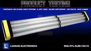Portable LED Flood Light System - 4, 4ft. LEDs - 50,000 Life Hours - 120 Volts - 8640 Lumen