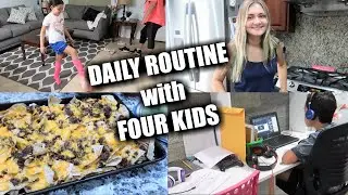 Daily SCHOOL and LIFE Routine with FOUR Kids | DITL Back to School Routine |  Back to School Vlog