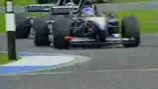 Nigel Mansell crashes two seat F1 race car