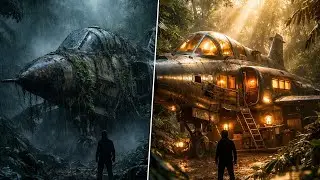I Built a Hidden Survival House Inside an Abandoned Fighter Jet