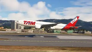 SCARY Moment! Boeing 777-200 Nearly Loses Control During Landing