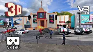 3D Car Stunt Show - OPERATION RED CARPET @ Movie Park Germany VR180
