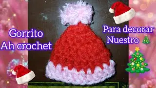 🎄Hermoso mini gorro para guestrooms Albol de navida ah crochet 🎄