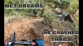 RIDING OUR FRESHLY BUILT BERM LINE AKA (WET DREAMS) | MTB INDIA
