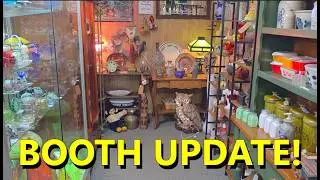 ANTIQUE BOOTH UPDATE! + Small Antique Mall Haul &hearts;