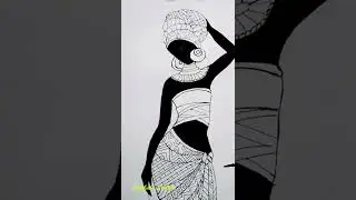 Tribal African Lady painting. Acrylic painting#shorts#