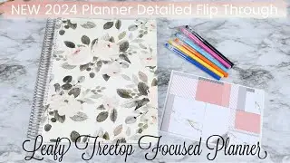 *NEW* 2024 Planner Detailed Flip Through ~ Leafy Treetop Focused Planner ~ Best Planner