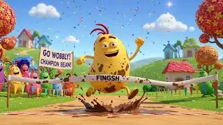 Fall Guys Wobbly Bean Bounced Into the Mud 🤪💦 | Kids Songs and Nursery Rhymes