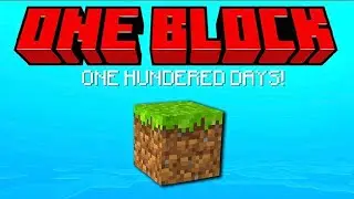 Minecraft 100 days ￼ one block in the middle of the void with Kenna and Grayson ￼