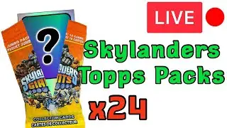Opening 24 Packs of Skylanders Giants Topps Trading Cards Live (Over 200 Cards)