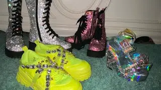 DOLLSKILL *HUGE SHOE HAUL* BLING BOOTS HAUL  *SHOE UNBOXING* reaction video