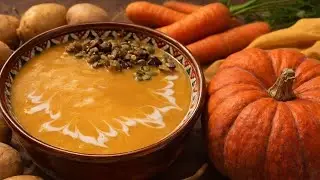 حساء القرعة الحمراء لفصل الشتاء | Soupe de courge butternut healthy
