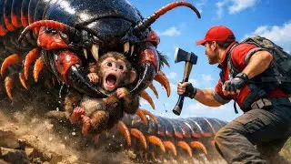 Heroic Rescue Team Saves Innocent Monkey from GIANT Millipede Attack 🐒🆘