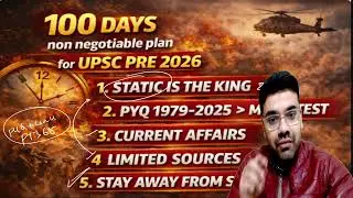 100days UPSC pre non negotiable plan, still you can do it 