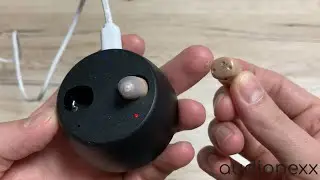 Charging Audionexx K17 Reachargeable In-Ear Hearing Aids