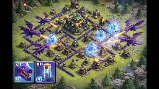 Perfect Dragon + Bat Spell Strategy | Clash of Clans War |TH18
