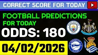 TODAY CORRECT SCORE PREDICTIONS 04/02/2026/FOOTBALL PREDICTIONS TODAY/SOCCER BETTING TIPS/SURE WIN