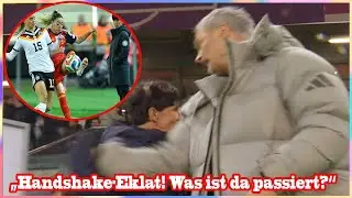 DFB-Frauen mit Chancenwucher Bundestrainer erkl&auml;rt Handshake-Eklat