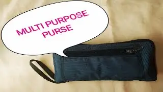 Multi purpose Purse, useful as shopping bag , Home made , DIY, Old jeans reuse