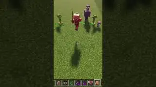 bamboo turret vs piglin!! Amazing fight mod mobs in minecraft