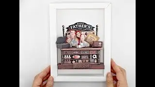 How to make PickScene father's Day gift card #miniature #miniaturekit #papercraft