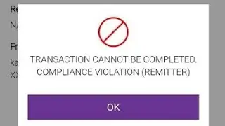 What is compliance violation remitter sbi | Transaction cannnot be completed compliance violation