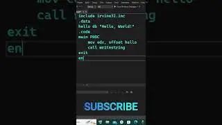 How to Write Hello World Program in Assembly Language 