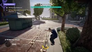 skate: 360 Pop-Shuvit and Grind in one sequence