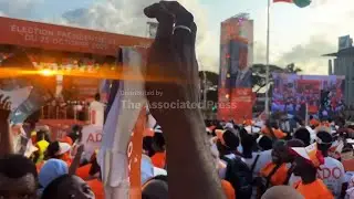 Ivory Coast President Ouattara holds last campaign rally before seeking fourth term at ballot box