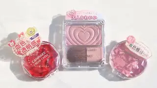 【中文】新品開箱【CANMAKE腮紅膏23🍓牛奶+腮紫P05】暖皮試色⚠️翻車？還是10年前的色號香 #canmake