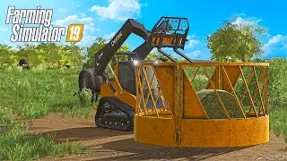 BUYING HAY AT AUCTION TO FEED CATTLE (HAULING HAY) | FS19