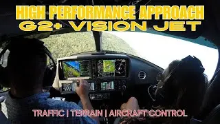 Cirrus Vision Jet High Performance Approach into Smooth Landing