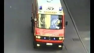 Stuttgart FD / Feuerwehr Stuttgart: AMBULANCE RESPONDING / RTW Alarmfahrt, 1992.