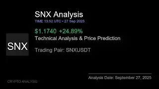 SNX (SNXUSDT) Technical Analysis - Price Prediction & Buy or Sell September 27, 2025