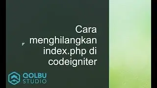 Cara Menghilangkan index.php di Codeigniter