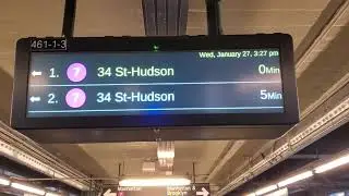(7) train at Queensboro Plaza with new station arrival announcement