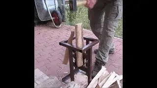 Home made wood splitter with 4 blades